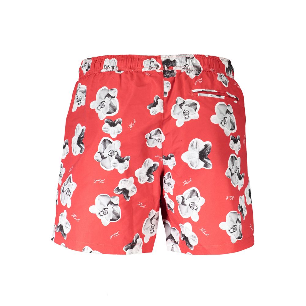 Bade-Shorts aus Polyester für Herren, rot