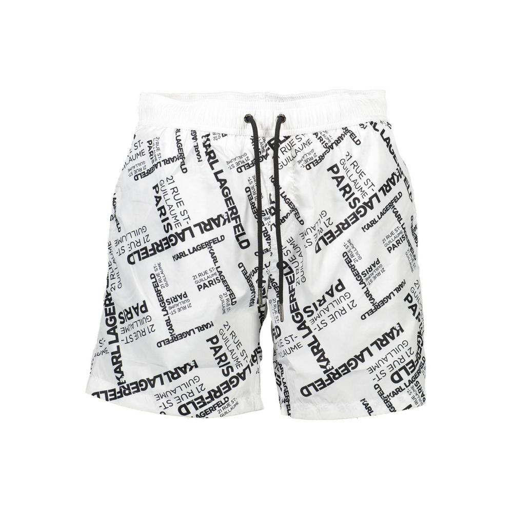 Weiße Polyester Herren Badehose