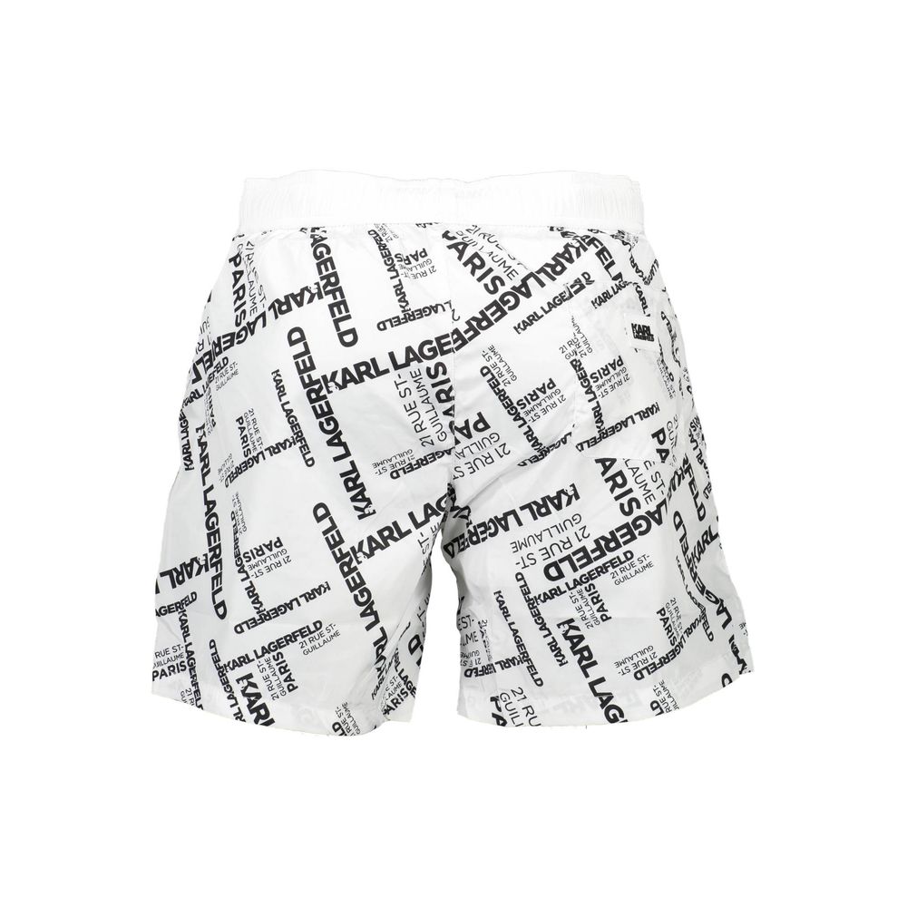 Weiße Polyester Herren Badehose