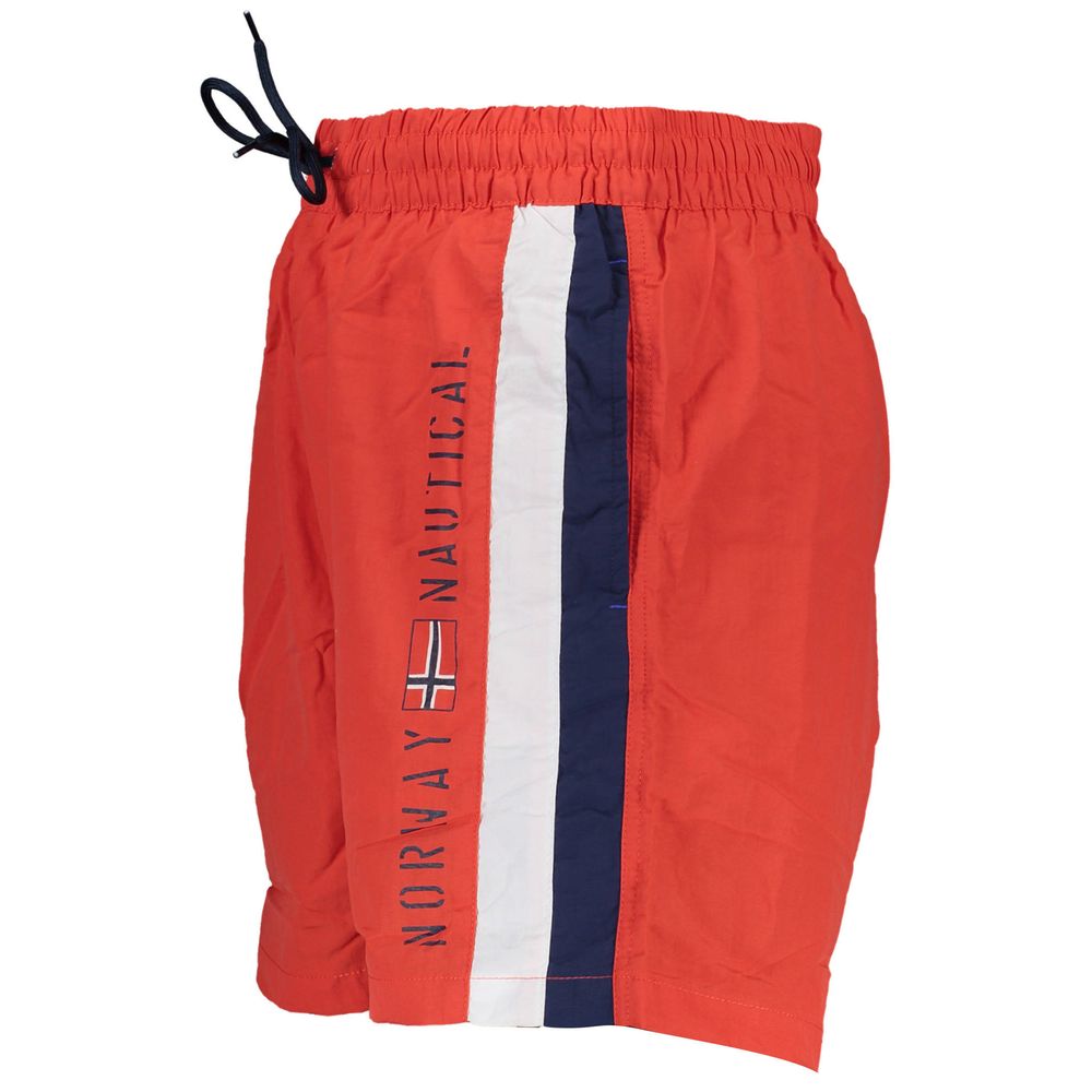 Rot Polyamid Herren Badeshorts