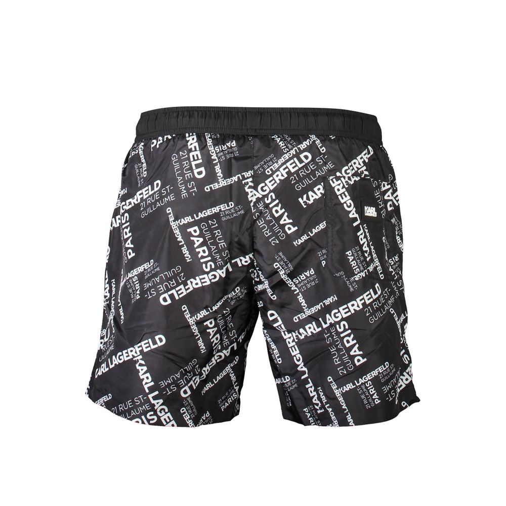 Schwarze Polyester Herren Badehose