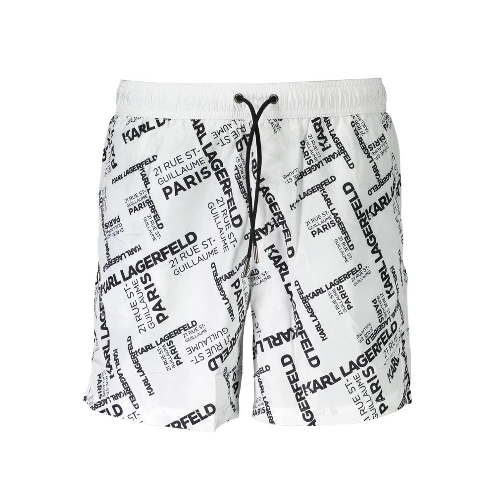 Weiße Polyester Herren Badehose