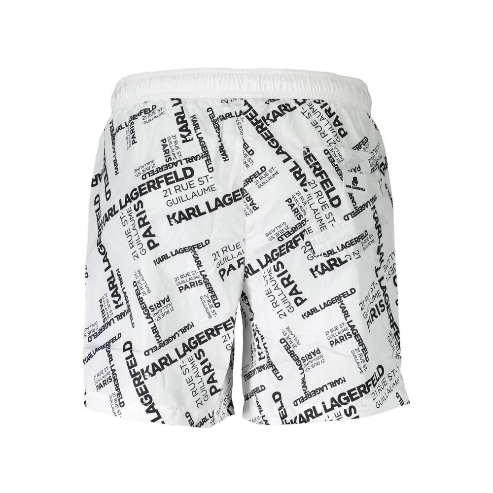 Weiße Polyester Herren Badehose