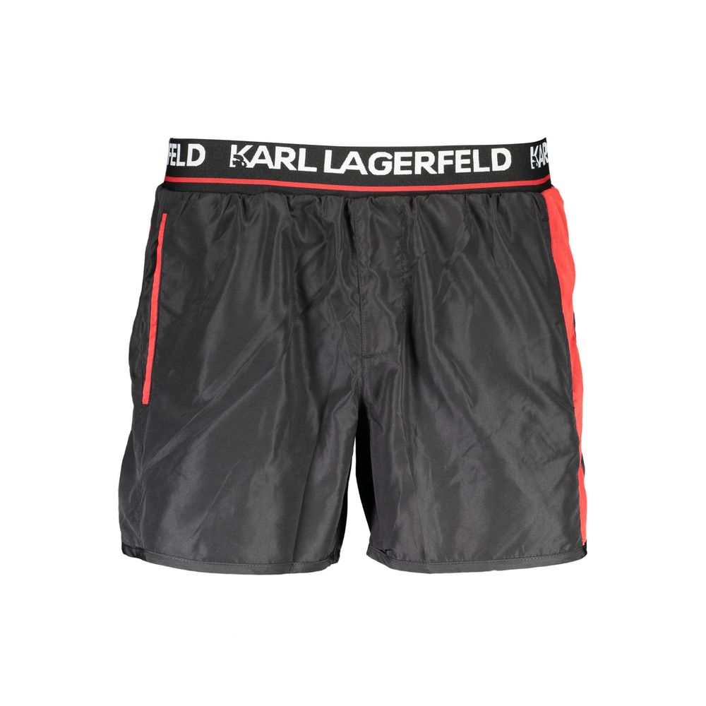 Schwarze Polyester-Badehosen für Herren