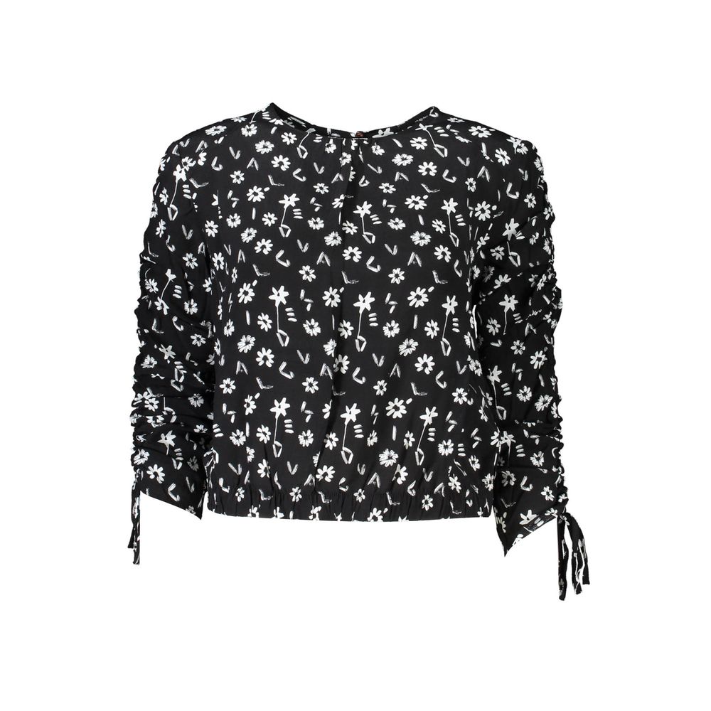Schwarze Damenbluse aus Viskose