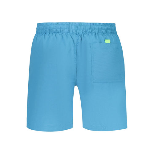 Light Blue Polyamide Men's Swim Trunk