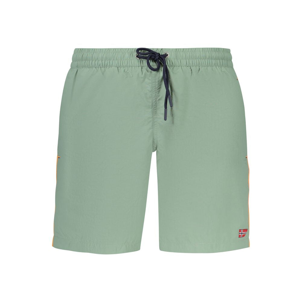 Green Polyamide Men's Swim Boxers