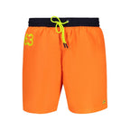 Orange Polyamide Men's Swim Boxers
