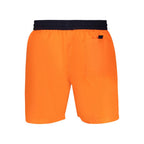 Orange Polyamide Men's Swim Boxers