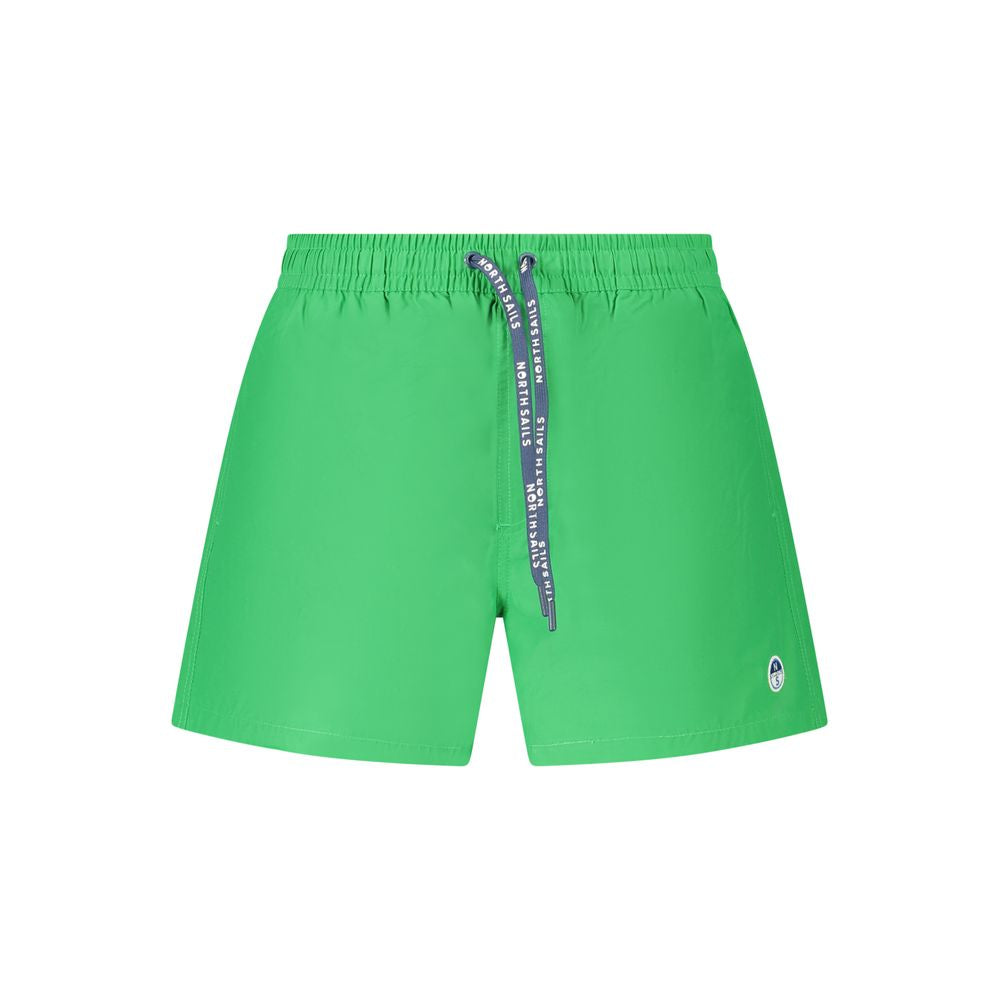 Grüne Nylon-Badeshorts für Herren