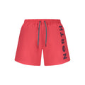 Red Nylon Men's Swim Trunk