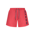 Red Nylon Men's Swim Trunk