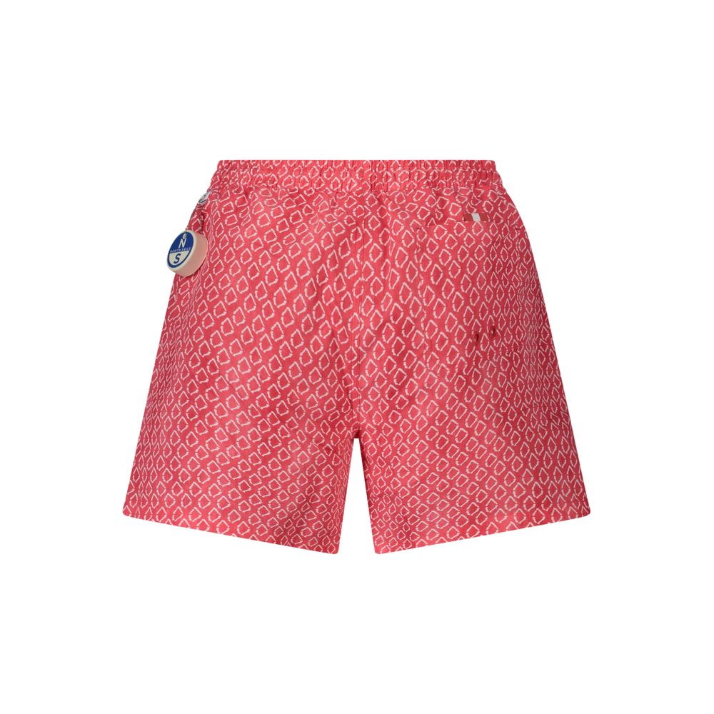 Rote Polyester Herren Badeshorts