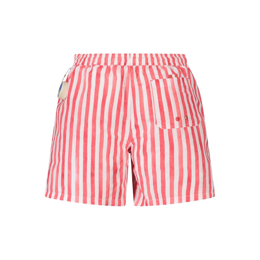 Rote Polyester Badeshorts für Herren
