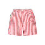 Rote Polyester Badeshorts für Herren
