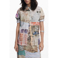 Beige Cotton Women Shirt