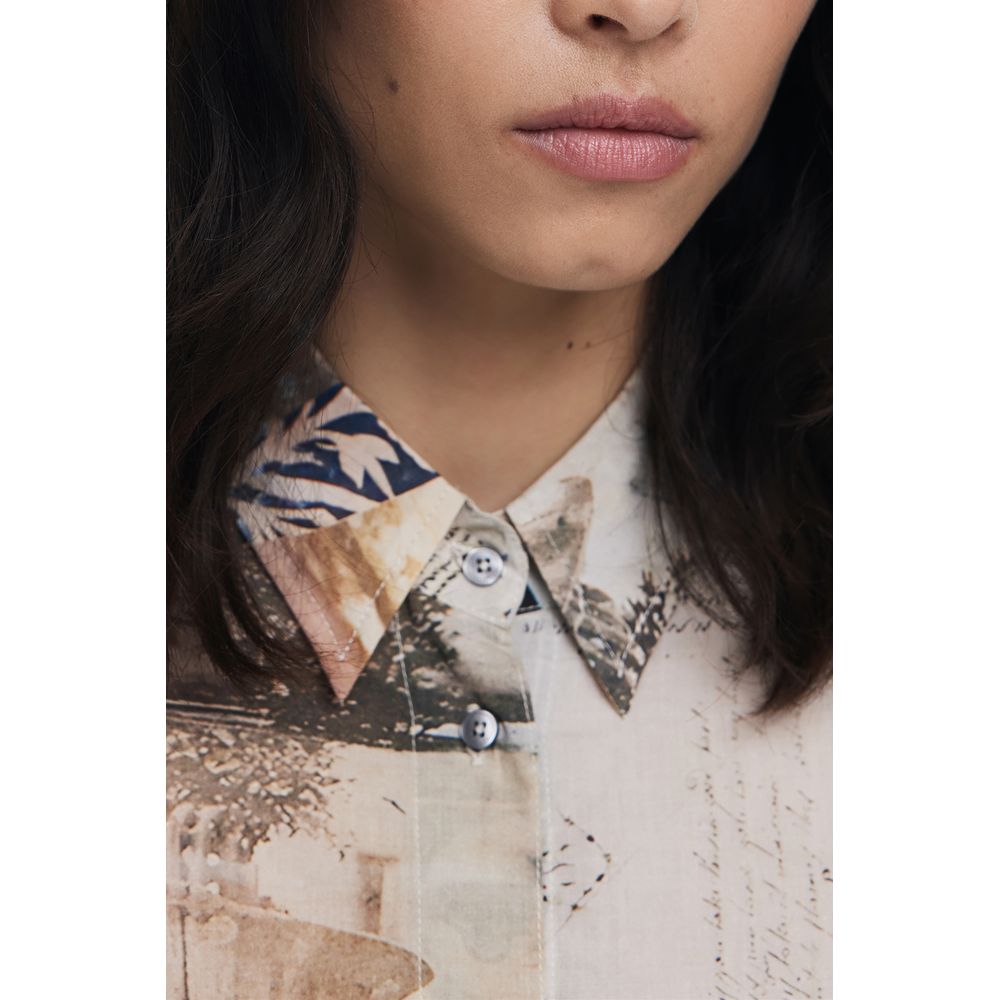 Beige Cotton Women's Shirt