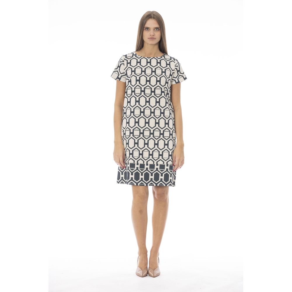 Damenkleid aus weißer Baumwolle