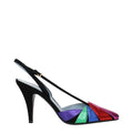 Schwarze Lederpumps mit hohem Absatz