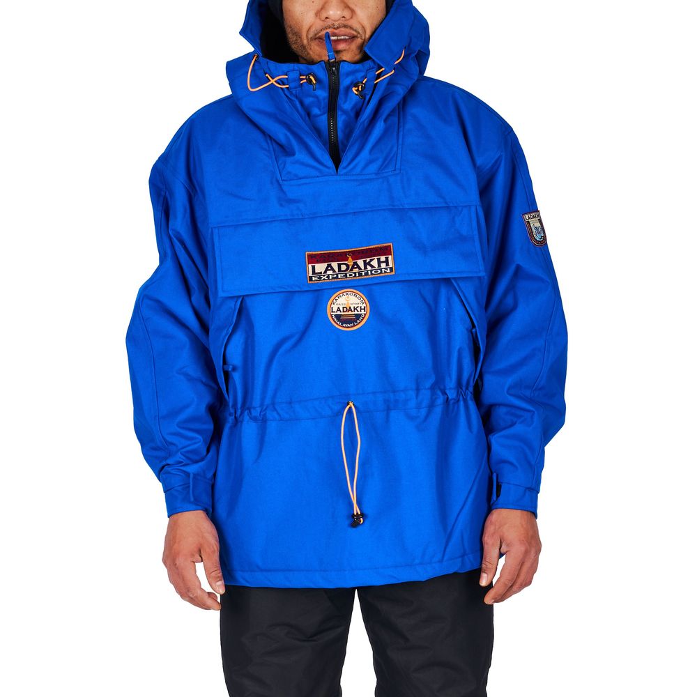 Blaue Herrenjacke aus Polyester