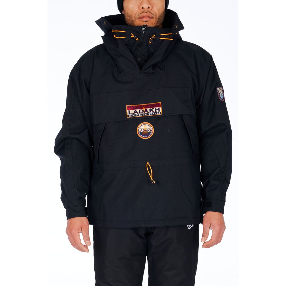 Schwarze Polyester-Herrenjacke