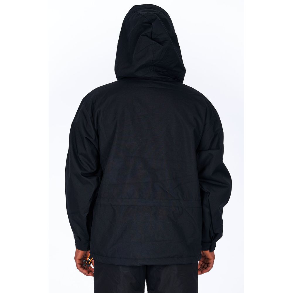 Schwarze Polyester-Herrenjacke