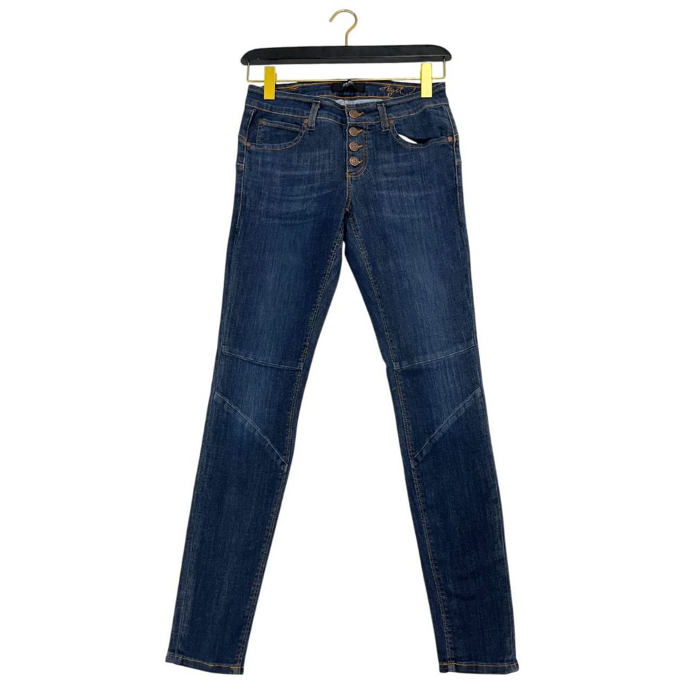 Blaue Damenjeans aus Baumwolle