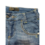 Blaue Baumwoll-Damenjeans