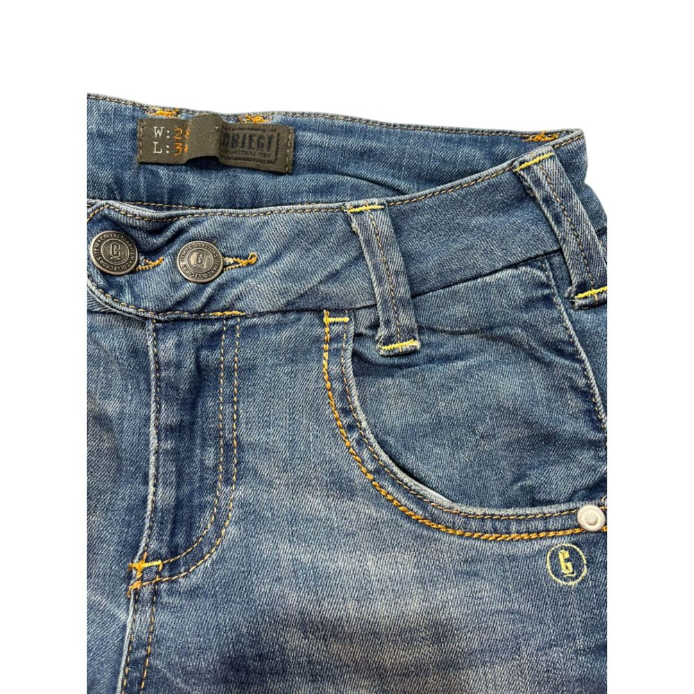 Blaue Baumwoll-Damenjeans