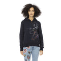 Blaues Damen-Sweatshirt aus Baumwolle