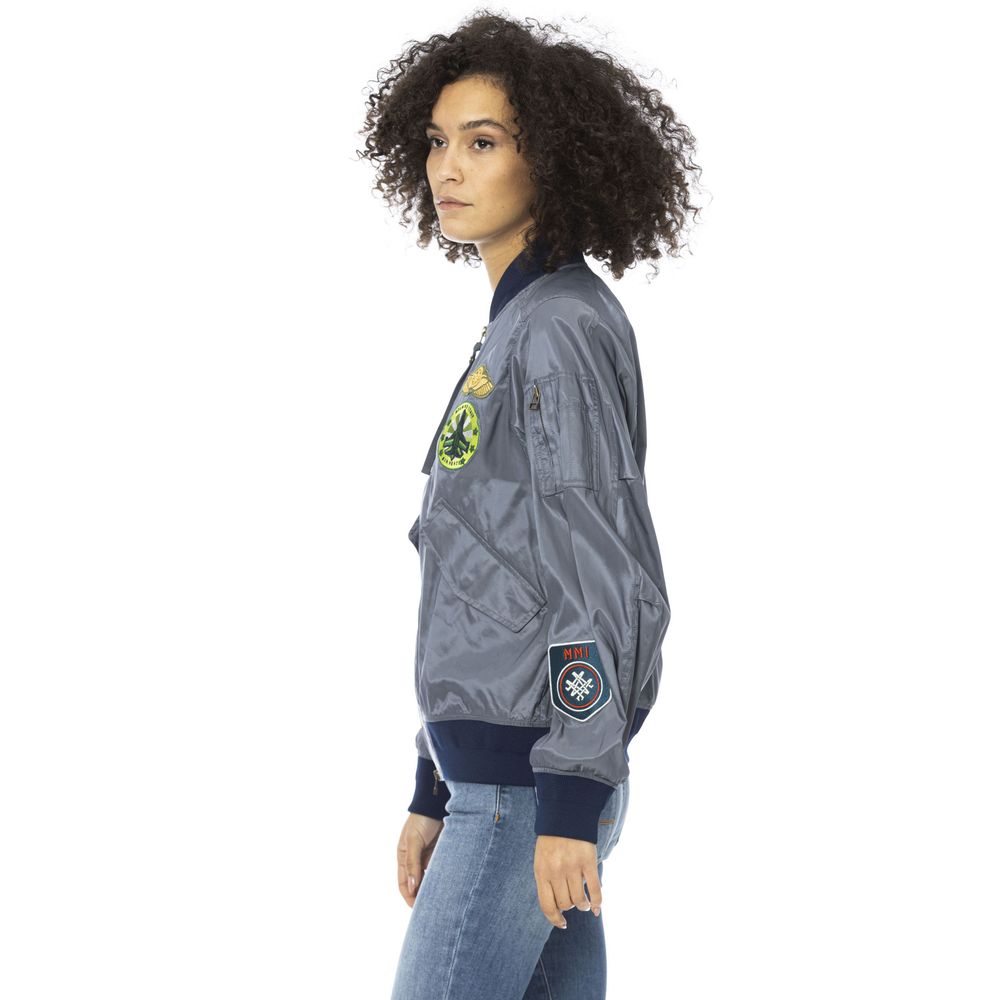 Hellblaue Polyamid Damen Jacke