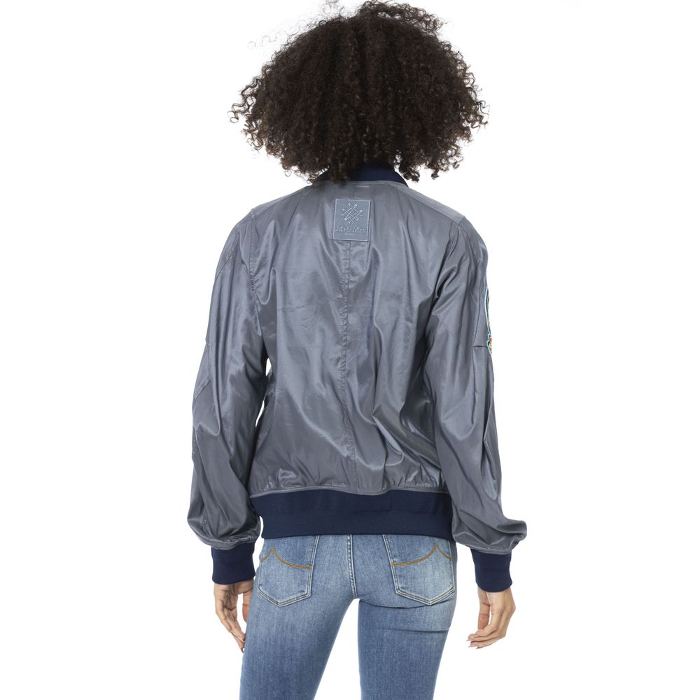 Hellblaue Polyamid Damen Jacke