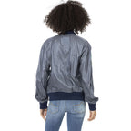 Hellblaue Polyamid Damen Jacke