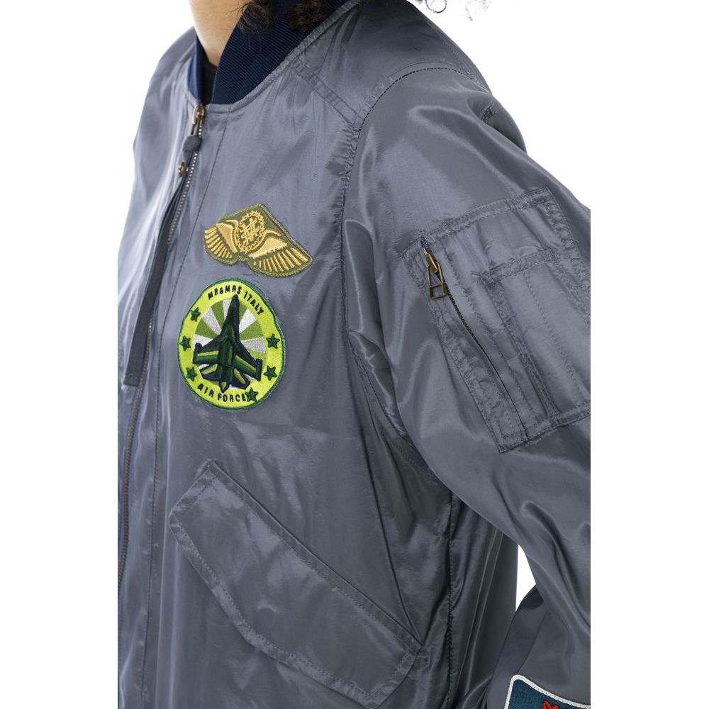 Hellblaue Polyamid Damen Jacke