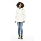 Damen-Parka aus weißer Baumwolle