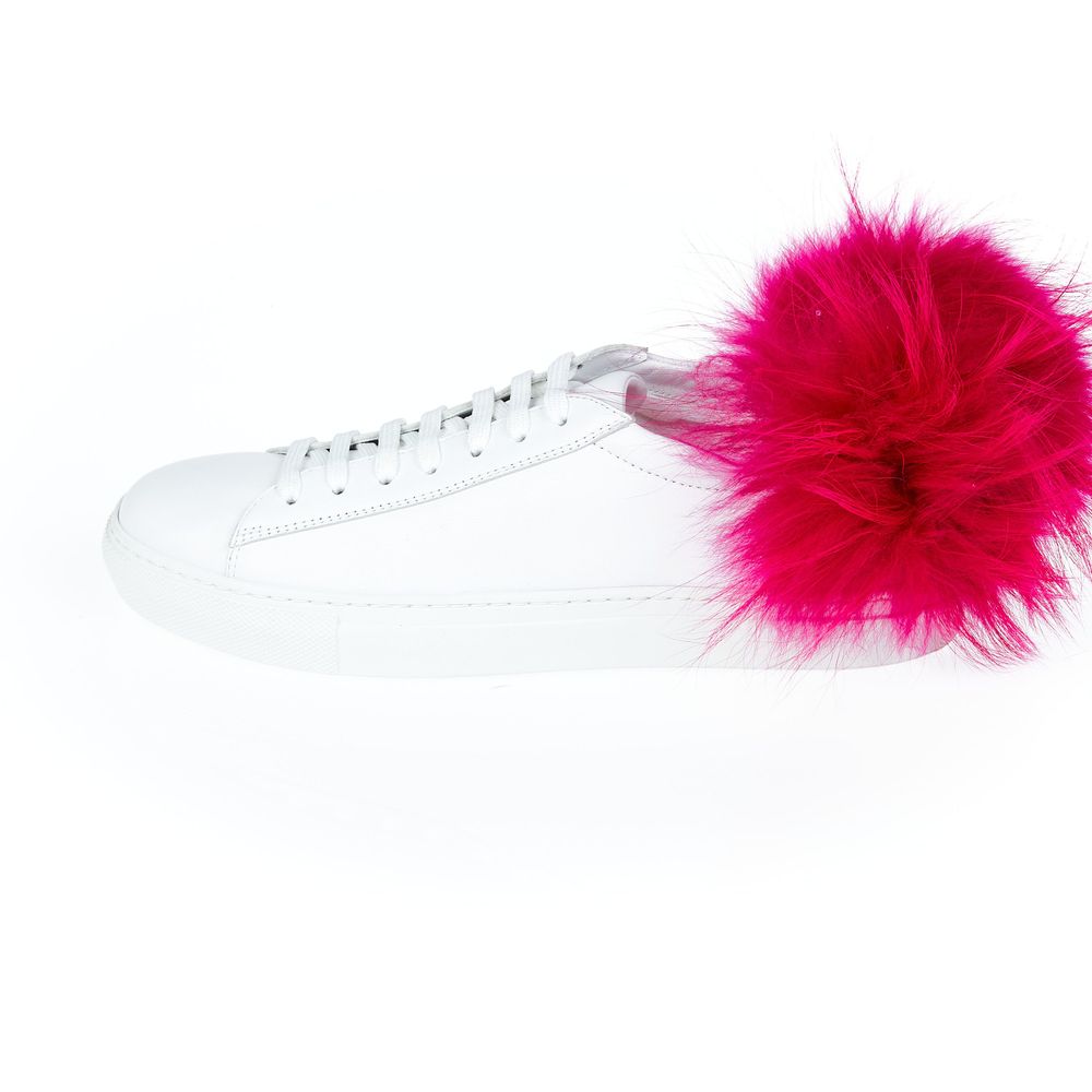 Damen-Sneaker aus weißem Lammleder
