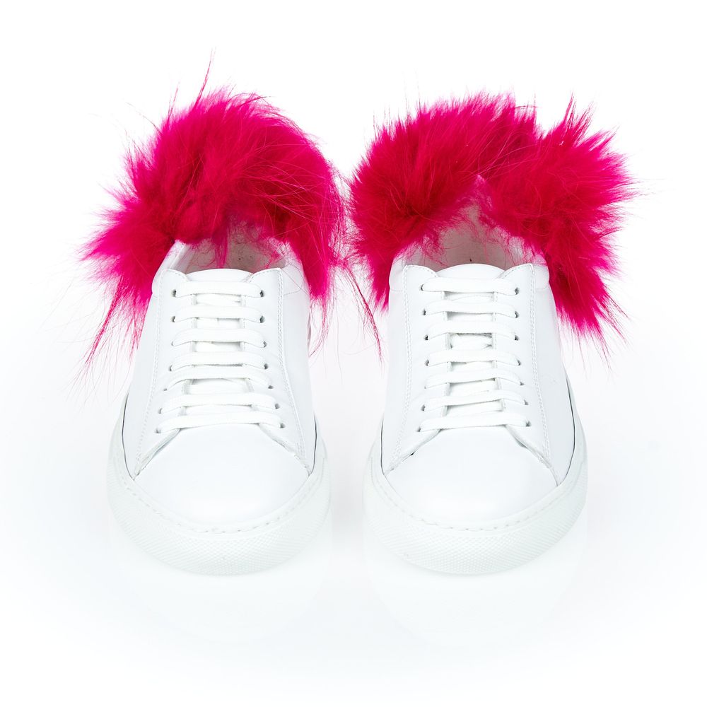 Damen-Sneaker aus weißem Lammleder