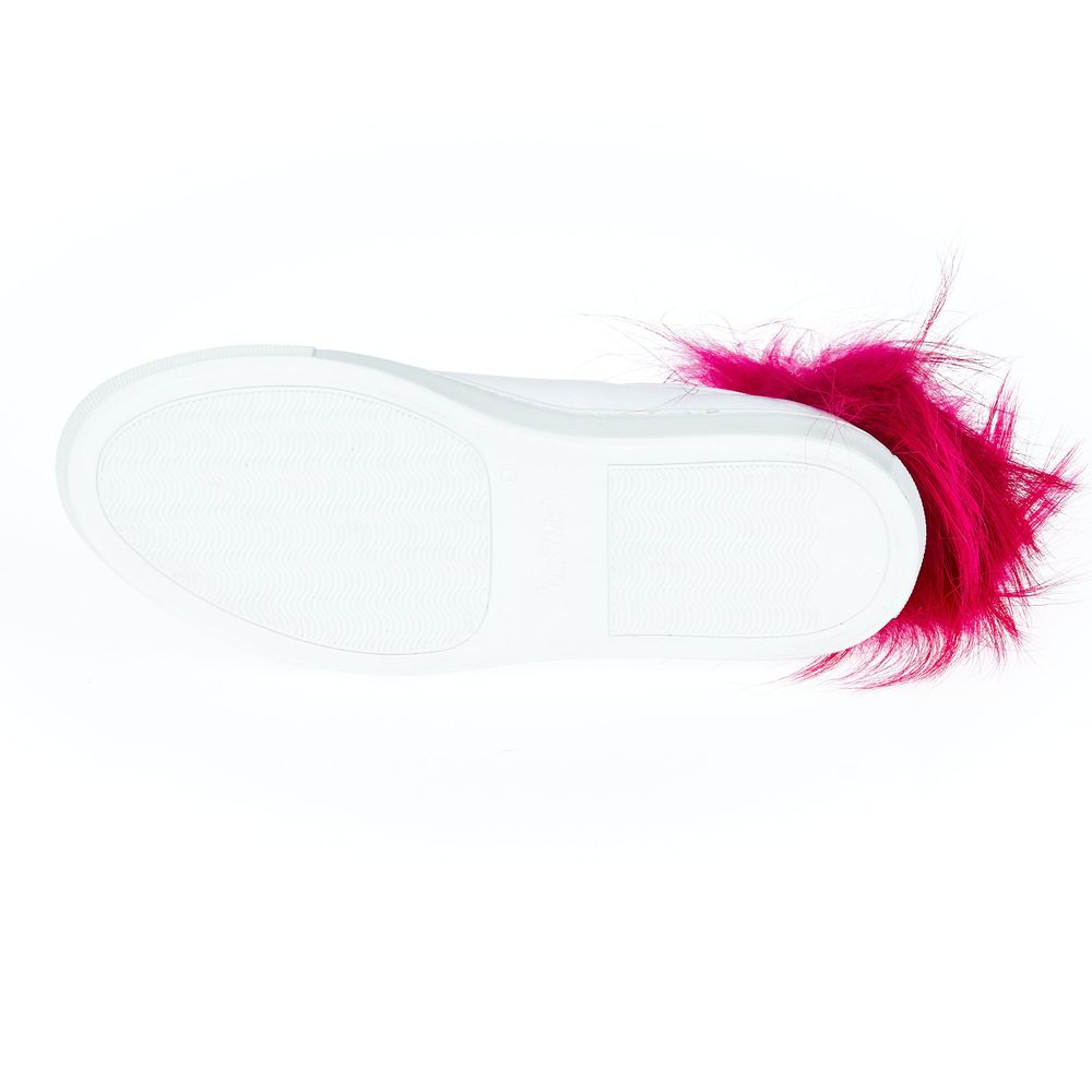 Damen-Sneaker aus weißem Lammleder