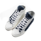 Weiße Damen-Ledersneaker