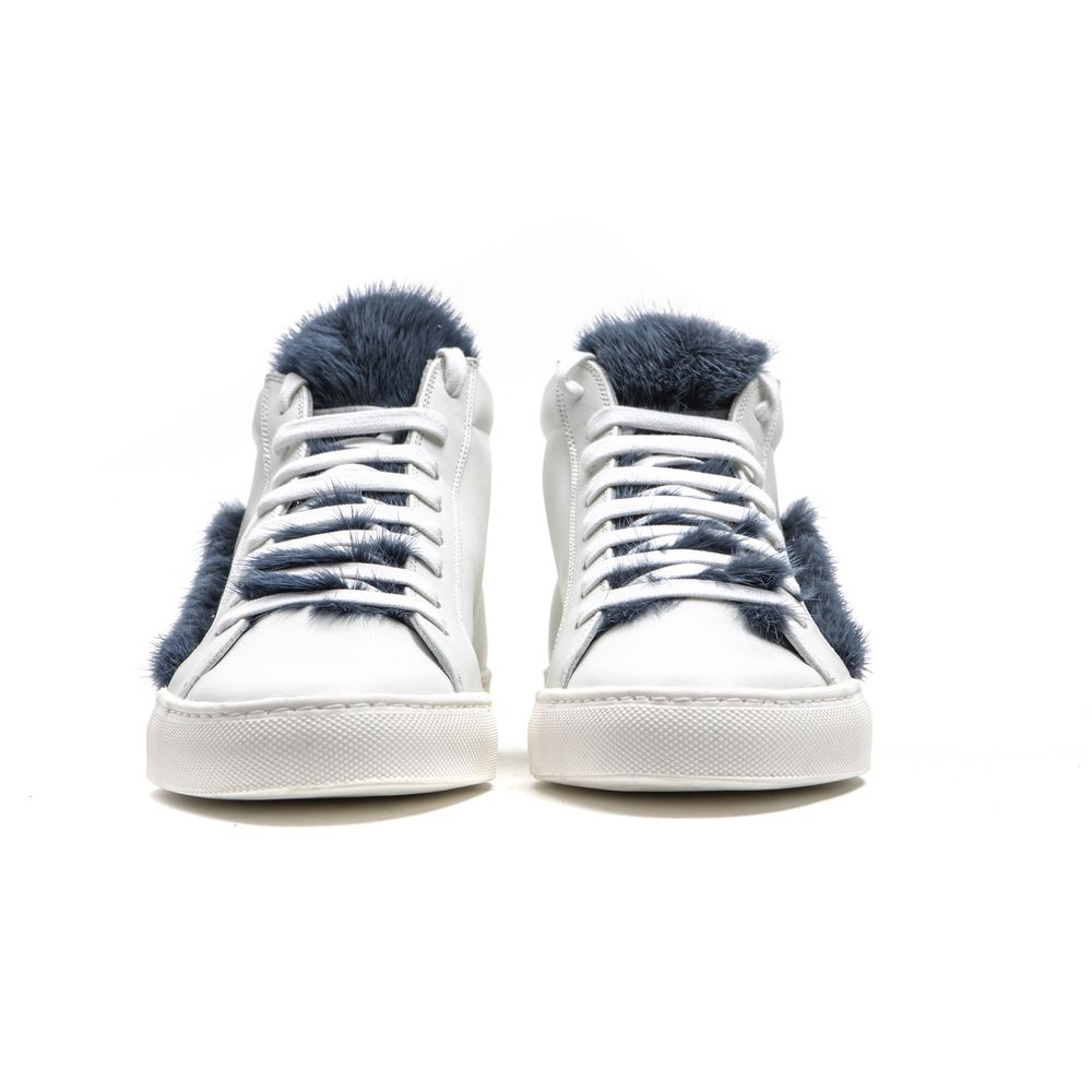 Weiße Damen-Ledersneaker