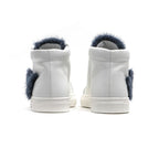 Weiße Damen-Ledersneaker