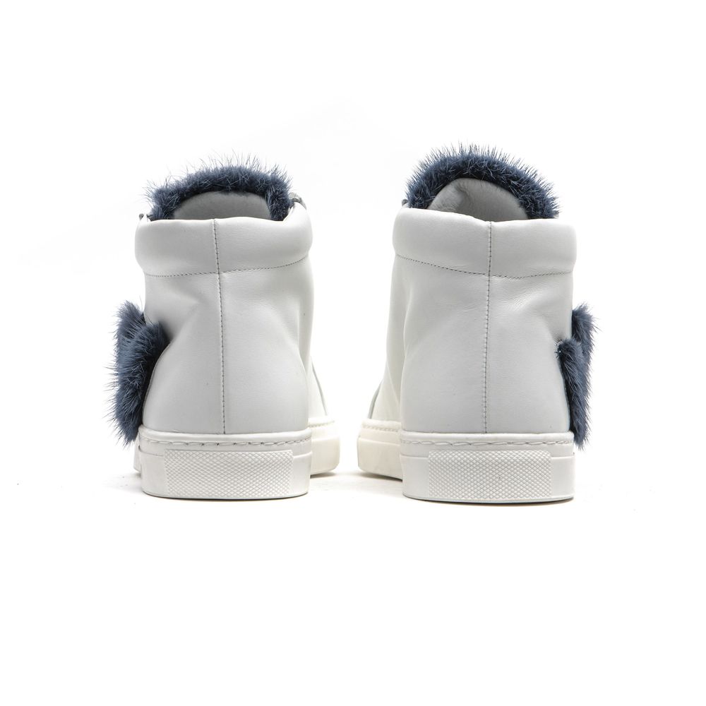 Weiße Damen-Ledersneaker