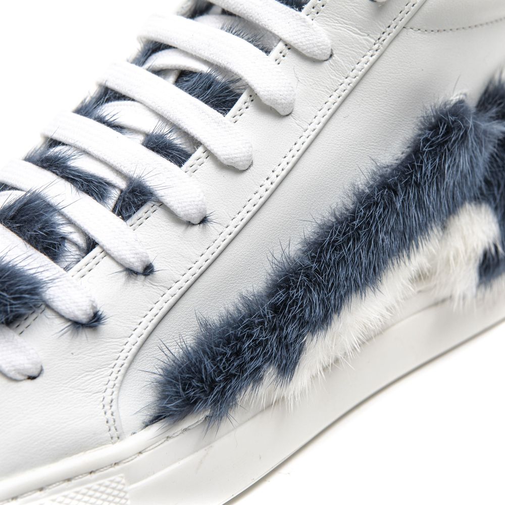 Weiße Damen-Ledersneaker