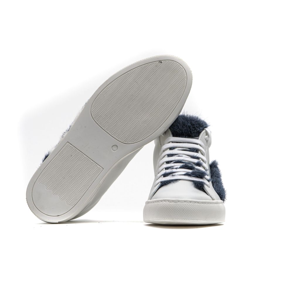 Weiße Damen-Ledersneaker
