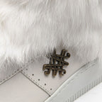 White Cotton Women Sneaker