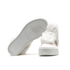 White Cotton Women Sneaker