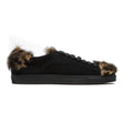 Black Leather Women Sneaker