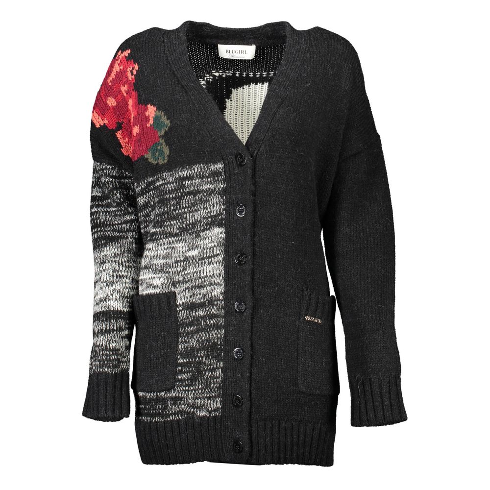 Schwarzer Acryl-Cardigan für Damen