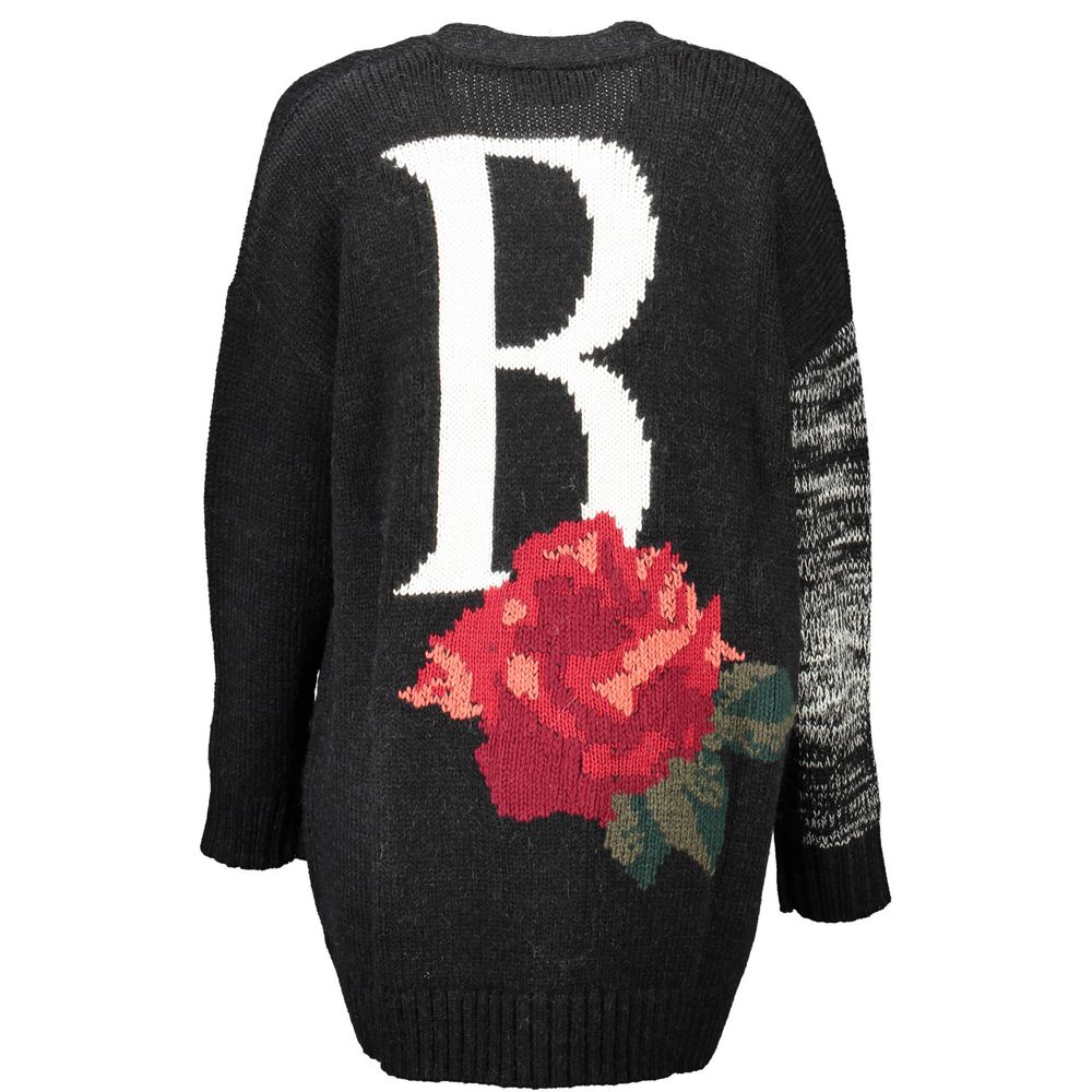 Schwarzer Acryl-Cardigan für Damen