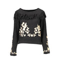 Black Viscose Women Sweater